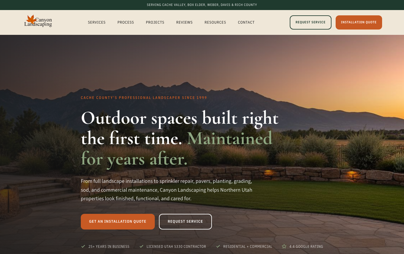ApexPilot Canyon Landscaping rebuild screenshot